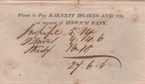 139439 1841 1D MULREADY IPSWICH TO EYE WITH 'BARNETT HOARES' ADVERT (MA301c).