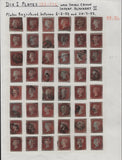 139459 1852-1853 DIE 1 1D REDS ALPHABET 2 (SG8) UNPLATED RECONSTRUCTION PLUS EXTRAS.