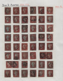 139459 1852-1853 DIE 1 1D REDS ALPHABET 2 (SG8) UNPLATED RECONSTRUCTION PLUS EXTRAS.