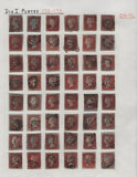139459 1852-1853 DIE 1 1D REDS ALPHABET 2 (SG8) UNPLATED RECONSTRUCTION PLUS EXTRAS.