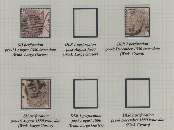 139463 1865-1880 GOOD TO FINE USED COLLECTION OF SURFACE PRINTED ISSUES SHOWING VARIOUS PERFORATION VARIETIES INCLUDING LONG STAMPS, BROKEN PERF PINS ETC.