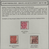 139463 1865-1880 GOOD TO FINE USED COLLECTION OF SURFACE PRINTED ISSUES SHOWING VARIOUS PERFORATION VARIETIES INCLUDING LONG STAMPS, BROKEN PERF PINS ETC.