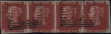 139470 1845 1D PL.55 (SG8) USED STRIP OF FOUR.