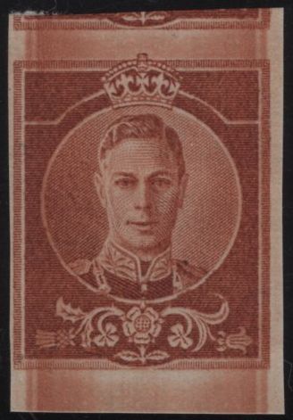 139484 CIRCA 1938 WATERLOW AND SONS LTD 'DUMMY STAMP' USING HEAD OF KING GEORGE VI.