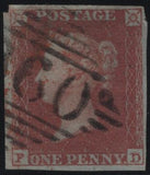 139492 1853 1D IMPERFORATE PLATE 175 (SG8)(PD) GOOD USED.
