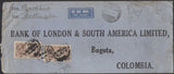 139501 1931 'SCADTA' MAIL LONDON TO COLOMBIA WITH 2/6 SEAHORSE (SG415) X 2.