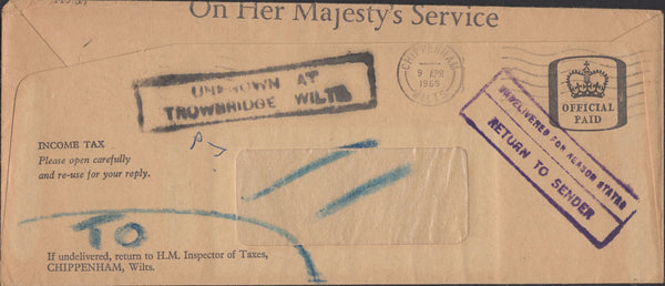 139505 1954-1976 TROWBRIDGE, WILTS POSTAL HISTORY (5 ITEMS).