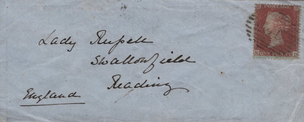 139514 1855 MAIL FROM CRIMEAN WAR TO READING WITH 1D STAR (SG17) PRESUMABLY APPLIED IN LONDON.