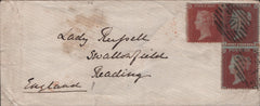 139515 1855 MAIL CRIMEAN WAR TO READING WITH 1D STARS (SG17) X 3.