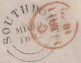 139522 1842 COVERS (2) FROM SOUTHPORT TO LONDON WITH 1D (SG8) BOTH CANCELLED DOUBLE STRIKE SOUTHPORT MALTESE CROSS.
