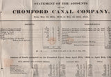 139535 1841 FINE PRINTED LETTER 'CROMFORD CANAL COMPANY', NOTTINGHAM TO LONDON WITH 1D GREY-BLACK PL.8 (SG3).