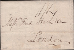 139540 1828 MAIL NEW YORK TO LONDON WITH 'SHIP LETTER/DOVER' HAND STAMP (ROB S.11).