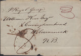 139545 1848? PART WRAPPER TO KILMARNOCK WITH 'PENZANCE/SHIP LETTER' HAND STAMP (ROB S.3).