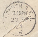 139561 1924 AIR MAIL FOREST HILL, LONDON TO SWITZERLAND WITH WEMBLEY ISSUES.