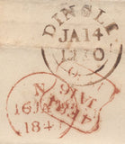 139565 1840 UNIFORM PENNY POST UNPAID FROM DINGLE, CO. KERRY TO LONDON.