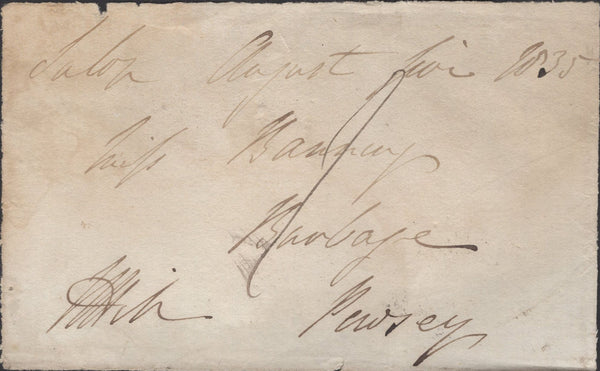 139568 1835 FREE FRONT SALOP TO PEWSEY SIGNED 'R HILL' (ROWLAND HILL).