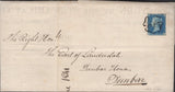 139572 1841 FINE PRINTED LETTER 'WEEKLY RETURN BY THE STEWARD AT THIRLSTANE CASTLE' WITH 2D BLUE PL.1 (SG5)(HF).