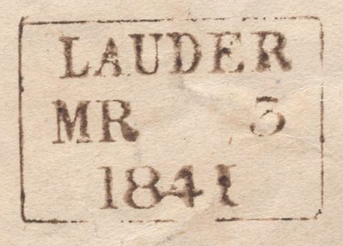 139572 1841 FINE PRINTED LETTER 'WEEKLY RETURN BY THE STEWARD AT THIRLSTANE CASTLE' WITH 2D BLUE PL.1 (SG5)(HF).
