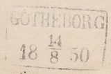 139573 1850 MAIL GOTHEBORG TO LONDON WITH 'HULL/SHIP-LETTER/B 22 AU 1850' HAND STAMP (ROB S.11).