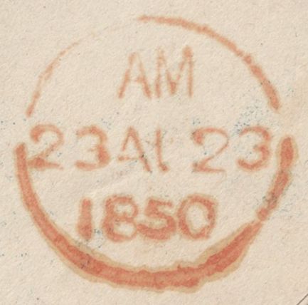 139573 1850 MAIL GOTHEBORG TO LONDON WITH 'HULL/SHIP-LETTER/B 22 AU 1850' HAND STAMP (ROB S.11).
