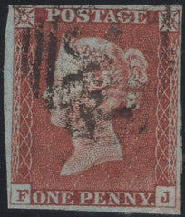 139583 1845 1D PL.55 (SG8)(FJ) GOOD USED.
