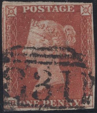 139587 1844 1D PL.52 (SG8)(RC) GOOD USED.