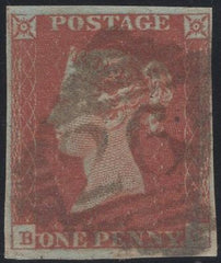 139593 1845 1D PL.56 (SG8)(BC CONSTANT VARIETY 'MARK OUTSIDE NW SQUARE') GOOD TO FINE USED.