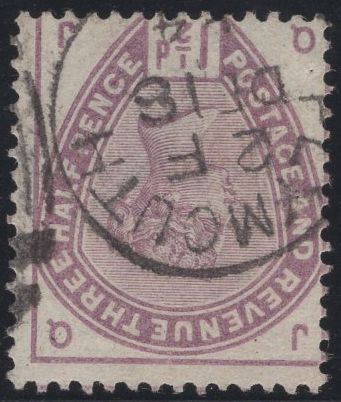 139597 1884 1½D LILAC WATERMARK INVERTED (SG188Wi) FINE USED.