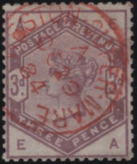 139600 1884 1½D LILAC (SG188) VERY FINE USED WITH RED CDS.