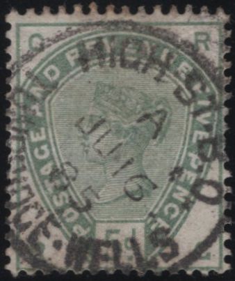 139603 1884 5D DULL GREEN (SG194) FINE USED.