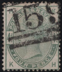 139607 1884 4D DULL GREEN (SG192) GOOD USED.