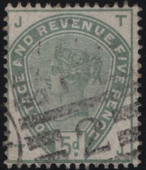139609 1884 5D DULL GREEN (SG193) GOOD TO FINE USED.