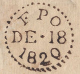 139614 1820 MAIL HAMBURG TO LONDON WITH '½ Oz at 6S/8D per Oz' HAND STAMP (L1035b).