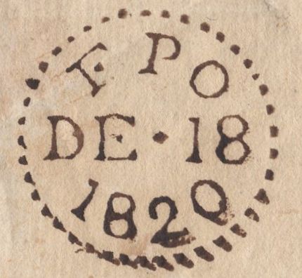 139614 1820 MAIL HAMBURG TO LONDON WITH '½ Oz at 6S/8D per Oz' HAND STAMP (L1035b).