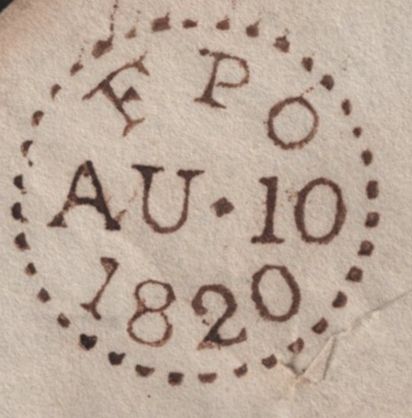 139616 1820 DISINFECTED MAIL SAINT JULIO, SPAIN TO LONDON WITH '1 Oz at 8S/8D per Oz' HAND STAMP (L1035d).