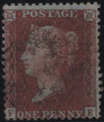 139626 1856 DIE 2 1D PL.22 (SG29)(FE) GOOD USED.