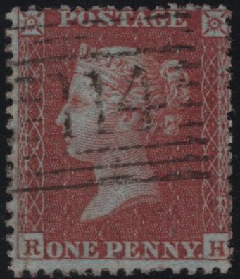 139627 1856 DIE 2 1D PL.22 (SG29)(RH) GOOD USED.