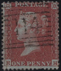139627 1856 DIE 2 1D PL.22 (SG29)(RH) GOOD USED.