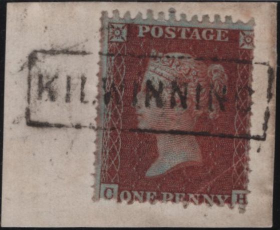 139641 1856 DIE 2 1D PL.22 (SG29)(CH) ON PIECE WITH DOUBLE PERFORATION (SPEC C8l).