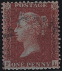 139642 1856 DIE 2 1D PL.22 (SG29)(FL) GOOD USED.