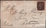 139650 1841 MAIL HOLME, WAREHAM, DORSET TO RATHANGAN, IRELAND WITH 1D PL.13, WAREHAM MALTESE CROSS.