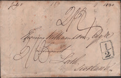 139665 1830 MAIL INDIA TO LEITH WITH 'INDIA LETTER/MARGATE' HAND STAMP (ROB In.2).