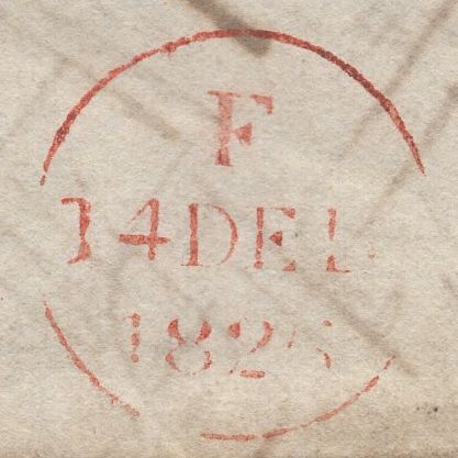 139675 1825 MAIL INDIA TO LEITH WITH 'INDIA LETTER/PORTSMOUTH' HAND STAMP (ROB In.3).