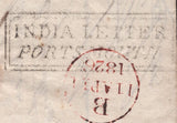 139677 1826 MAIL INDIA TO LEITH WITH BOXED 'INDIA LETTER/PORTSMOUTH' WITH DOUBLE FRAME (ROB In.4).
