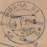 139687 1929 REGISTERED INSURED MAIL LONDON TO PRAGUE WITH 5S SEAHORSE (SG416).