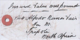 139710 CIRCA 1930 PARCEL TAG LONDON TO TRIPOLI, NORTH AFRICA WITH SEAHORSE 2/6 (SG415a) AND 5S (SG416), WITH 'POSTAGE/REFUNDED' HAND STAMP.