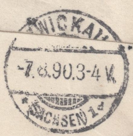 139719 1890 PENNY POSTAGE JUBILEE 1D BLUE ENVELOPE LONDON TO GERMANY WITH 1½D JUBILEE (SG198) HOSTER CANCELLATION.