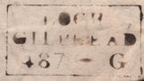 139732 1825 MAIL GLASSARY, ARGYLL AND BUTE TO STRATHAIRD, ISLE OF SKYE WITH 'LOCH/GILPHEAD/487-G' MILEAGE MARK.