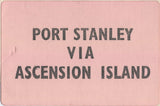 139790 1970-1980'S? PARCEL TAGS FROM THE UK TO FALKLAND ISLANDS/ASCENSION ISLES (6 ITEMS).