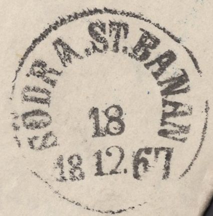 139794 1867 MAIL LONDON TO UDDEWALLA, SWEDEN WITH 6D (SG104).